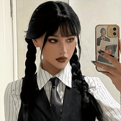 Cosplay Wigs Double Braid Synthetic Hair Replacement