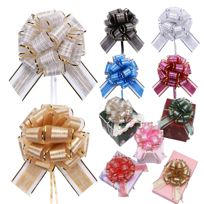 5pcs Large Leather Pattern Hand Pull Flower Ball High end Gift Packaging