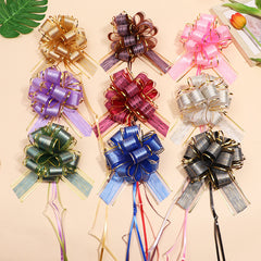 5pcs Large Leather Pattern Hand Pull Flower Ball High end Gift Packaging