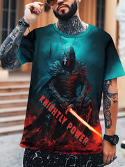 Men's 3D Knightly Power Graphic T shirt