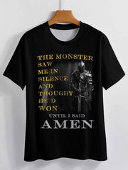 Men's 3D Knight Graphic T-shirt for Outdoor Casual Wear