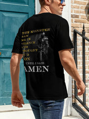 Men's 3D Knight Graphic T-shirt for Outdoor Casual Wear