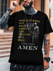 Men's 3D Knight Graphic T-shirt for Outdoor Casual Wear