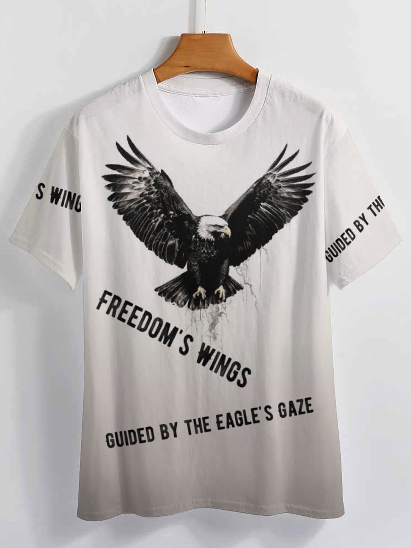 Men's 3D Eagle Graphic T shirt Casual Stretch Tee