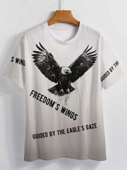 Men's 3D Eagle Graphic T shirt Casual Stretch Tee