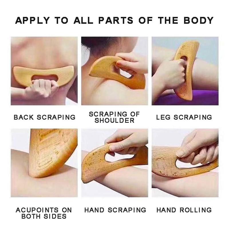 Wooden Gua Sha Tool for Muscle Relaxation Body Shaping
