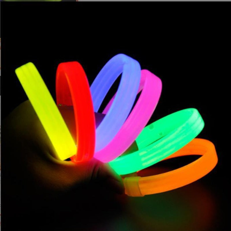 5 Pcs Glow In The Dark Silicone Bracelet for Music Festivals
