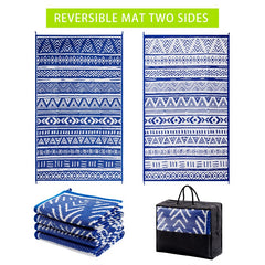Waterproof Reversible RV Camping Rug for Patio Balcony Beach