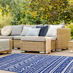 Waterproof Reversible RV Camping Rug for Patio Balcony Beach