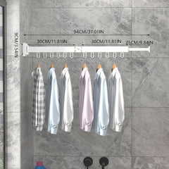 Space Aluminum Clothes Slinger Balcony Folding Wall Mounted
