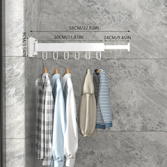 Space Aluminum Clothes Slinger Balcony Folding Wall Mounted