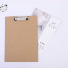 2pcs A4 Hardboard Office Clipboards Strong Paper Clips Durable Document Holder