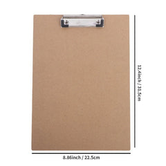 2pcs A4 Hardboard Office Clipboards Strong Paper Clips Durable Document Holder