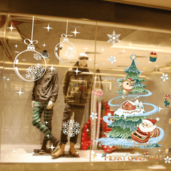 Christmas Window Sticker Xmas Tree Snowflakes Decoration