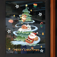 Christmas Window Sticker Xmas Tree Snowflakes Decoration