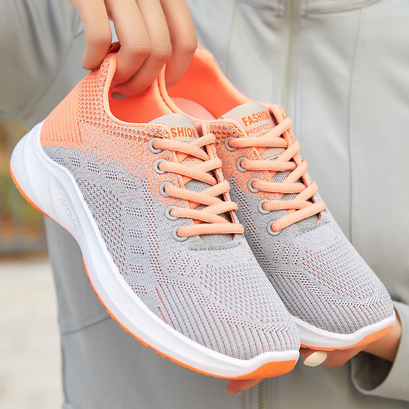 Women's Lace-up Breathable Running Shoes Lightweight Sneaker