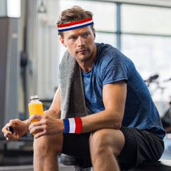3Pcs Sweatbands Set Athletic Cotton Sweat Absorbing Headband