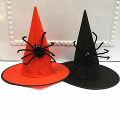 Halloween Witch Hat Makeup Costume Props Non Woven Spider Witch Hat