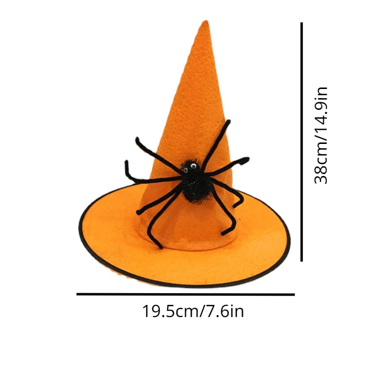 Halloween Witch Hat Makeup Costume Props Non Woven Spider Witch Hat