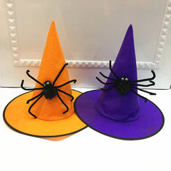 Halloween Witch Hat Makeup Costume Props Non Woven Spider Witch Hat