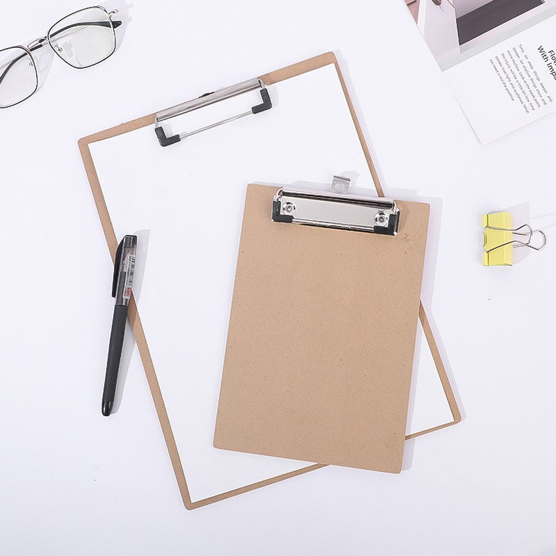 4pcs A4 Office Clipboards - Strong Paper Clips Holder