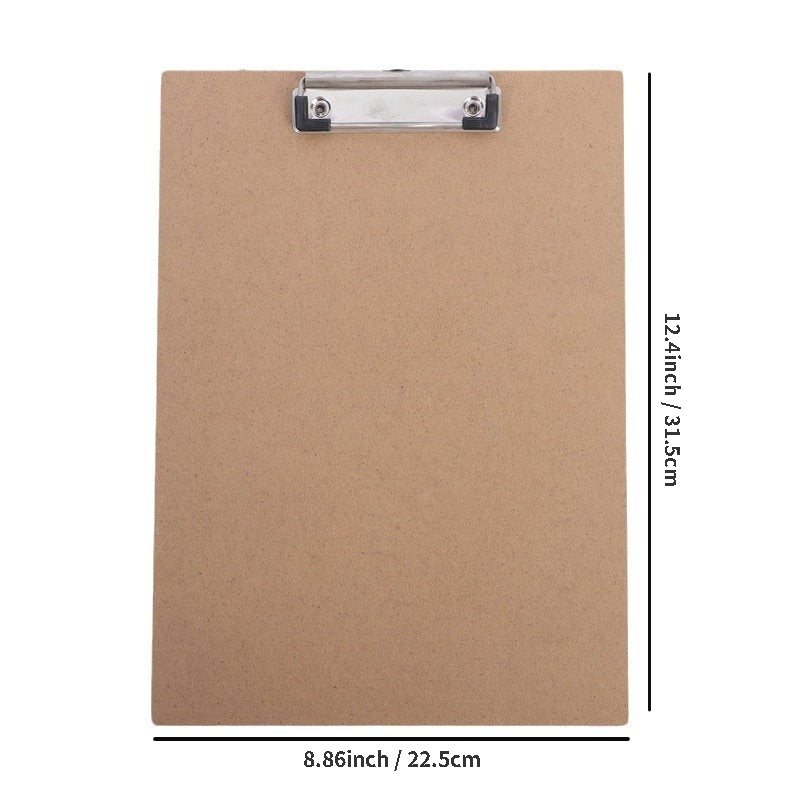 4pcs A4 Office Clipboards - Strong Paper Clips Holder