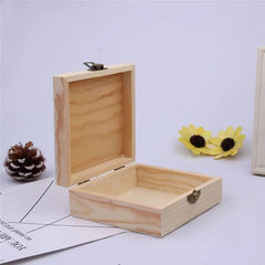 Vintage Wooden Jewelry Storage Box with Lock for Necklaces Earrings