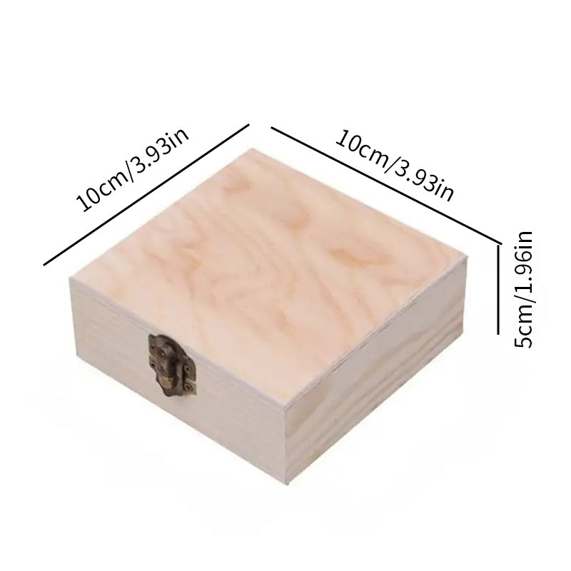 Vintage Wooden Jewelry Storage Box with Lock for Necklaces Earrings