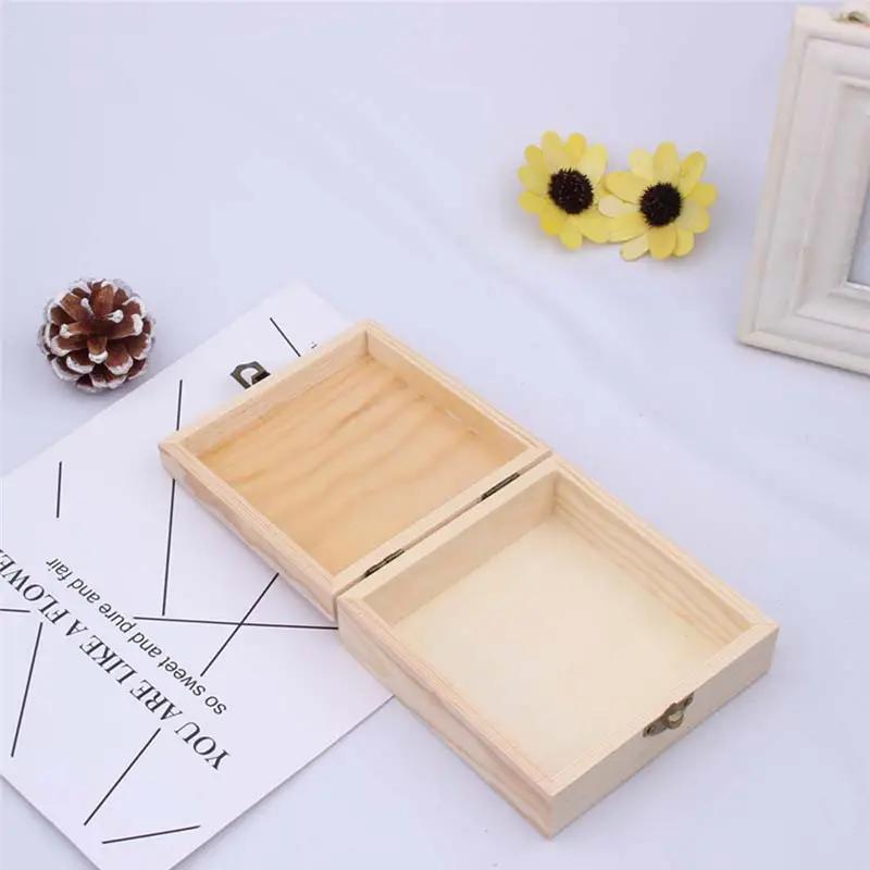 Vintage Wooden Jewelry Storage Box with Lock for Necklaces Earrings