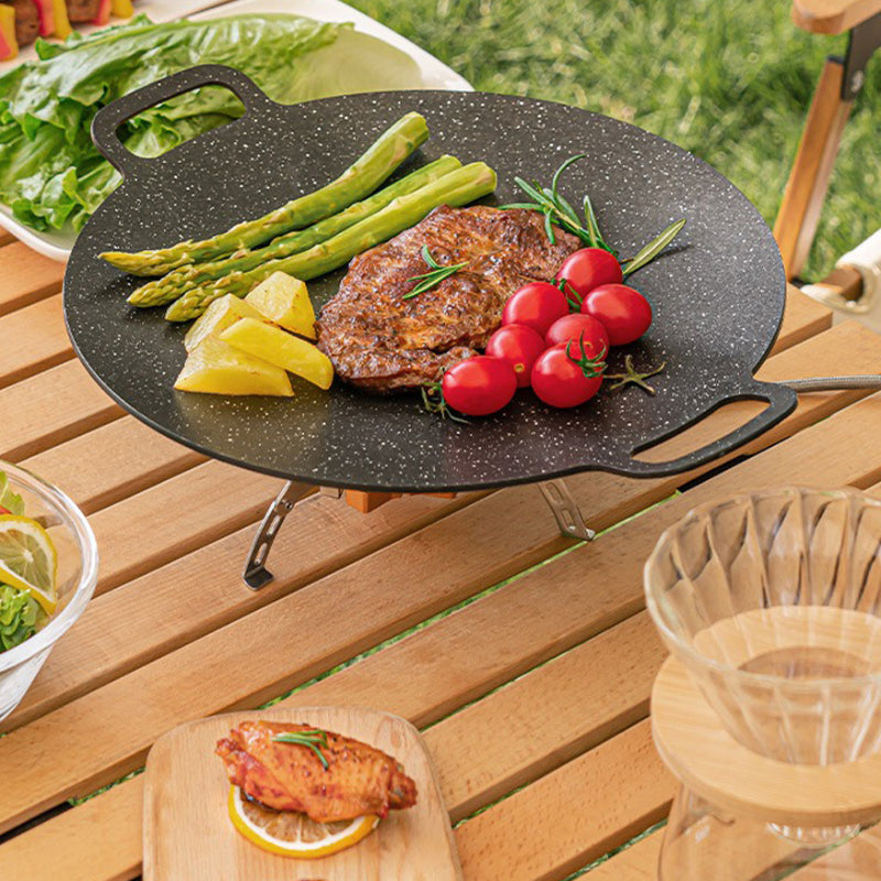 Portable Camping Grill Plate for Barbecue and Picnic