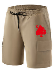 Men's Printed Cargo Shorts for Summer Outdoor Activities