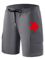 Men's Printed Cargo Shorts for Summer Outdoor Activities