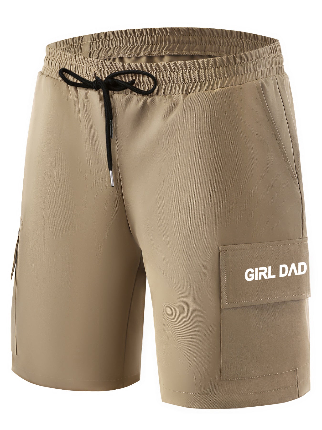 Gril And Dad Print Cargo Shorts Men s Casual Pocket Cargo Shorts