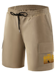 Gril And Dad Print Cargo Shorts Men s Casual Pocket Cargo Shorts