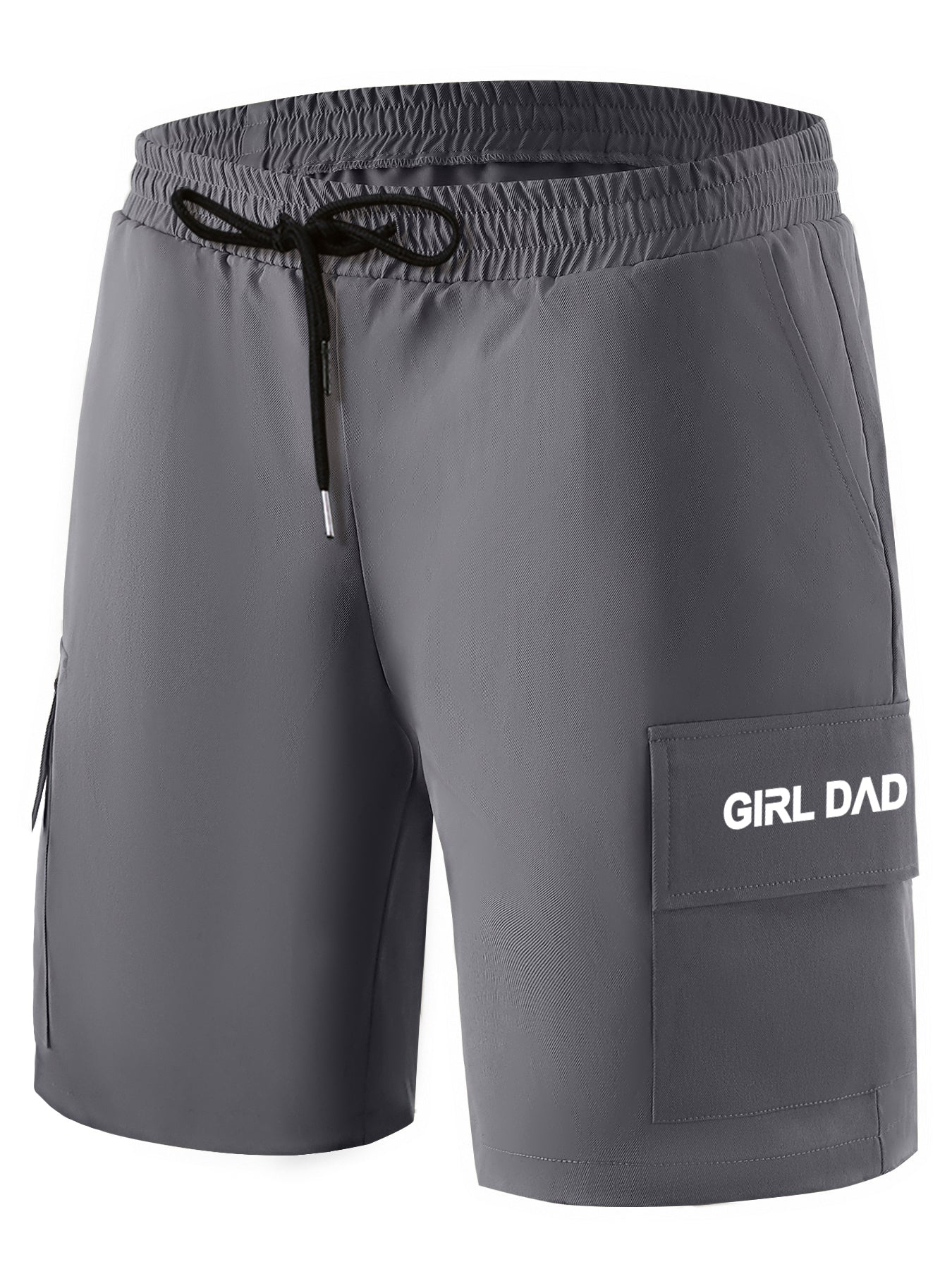 Gril And Dad Print Cargo Shorts Men s Casual Pocket Cargo Shorts