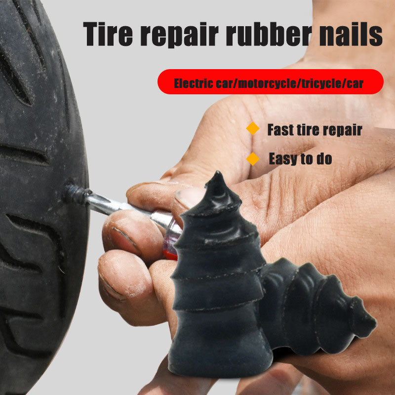 10pc Tubeless Tire Repair Kit for Car/Motorcycle Includes Tools for Easy Fixes