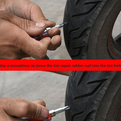 10pc Tubeless Tire Repair Kit for Car/Motorcycle Includes Tools for Easy Fixes