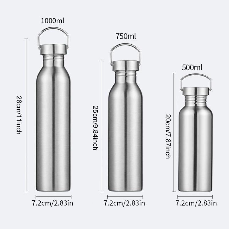 Stainless Steel Sports Water Bottle with Straw for Cycling Hiking