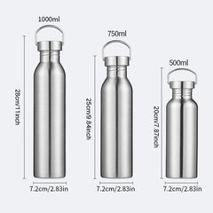 Stainless Steel Sports Water Bottle with Straw for Cycling Hiking