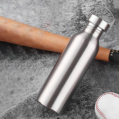 Stainless Steel Sports Water Bottle with Straw for Cycling Hiking