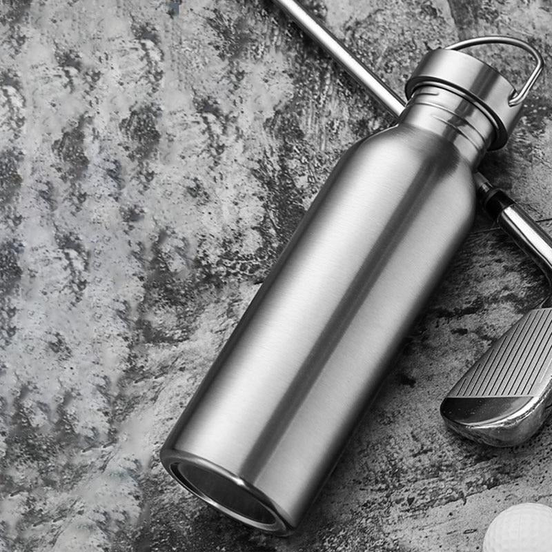 Stainless Steel Sports Water Bottle with Straw for Cycling Hiking