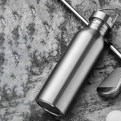 Stainless Steel Sports Water Bottle with Straw for Cycling Hiking