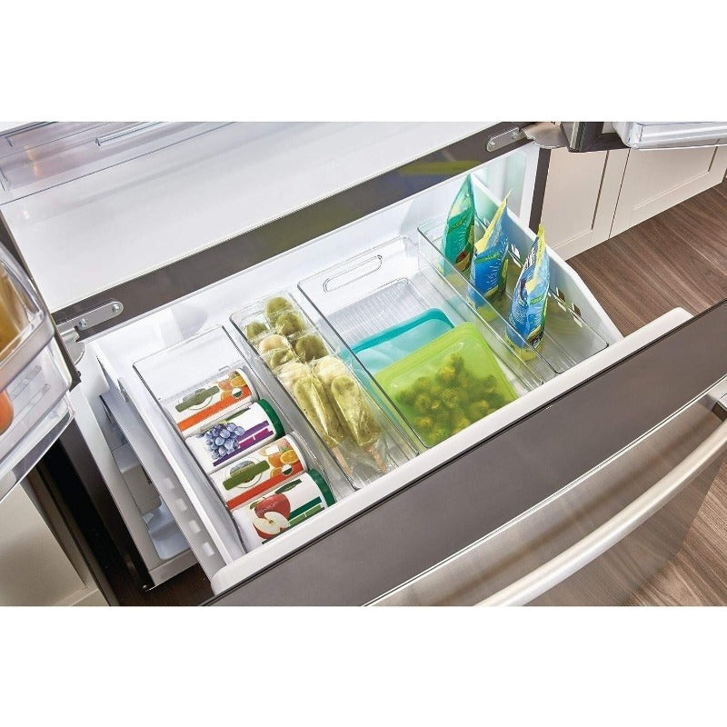 Plastic Water Bottle & Beverage Rack for Refrigerator Storage