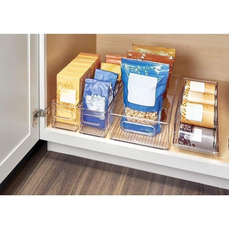 Plastic Water Bottle & Beverage Rack for Refrigerator Storage