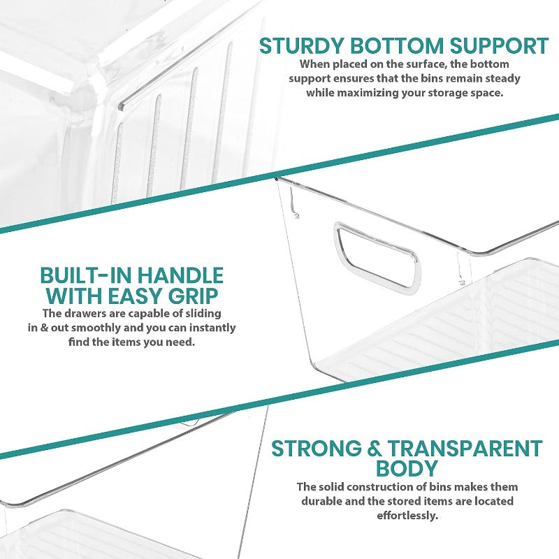 Pantry Storage Bin Handle Kitchen Refrigerator Freezer Food Storage Bins