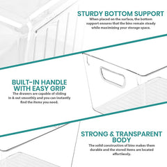 Pantry Storage Bin Handle Kitchen Refrigerator Freezer Food Storage Bins