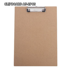 2pcs A5 Office Clipboards Hardboard Durable Document Holder Paper Clip Holder