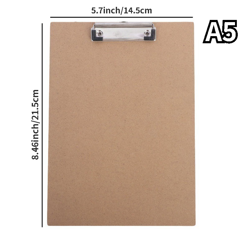 2pcs A5 Office Clipboards Hardboard Durable Document Holder Paper Clip Holder