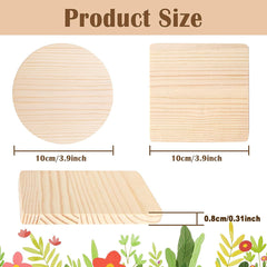 Wooden Coaster Model Ornament Base with Non-slip Mat