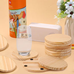 Wooden Coaster Model Ornament Base with Non-slip Mat